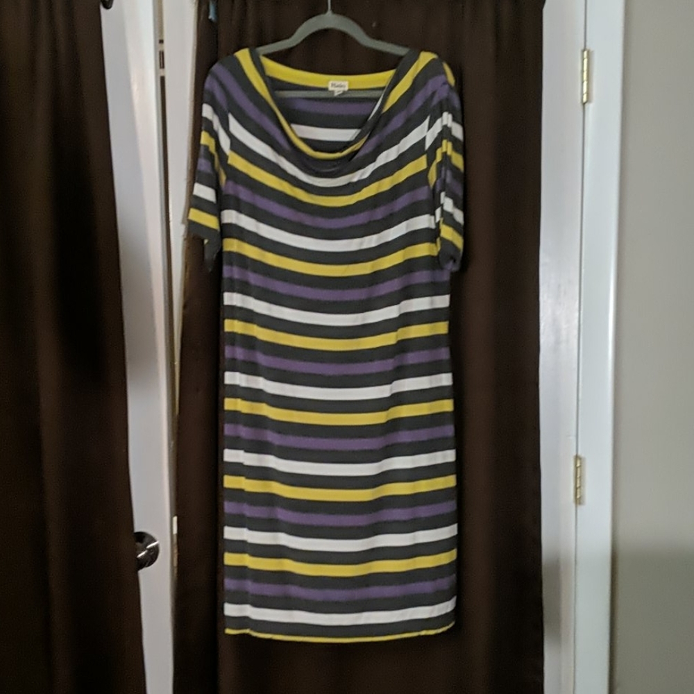 Wash and wear spring jersey pull on dress
